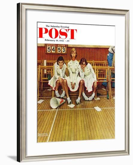 "Losing the Game" Saturday Evening Post Cover, February 16,1952-Norman Rockwell-Framed Giclee Print