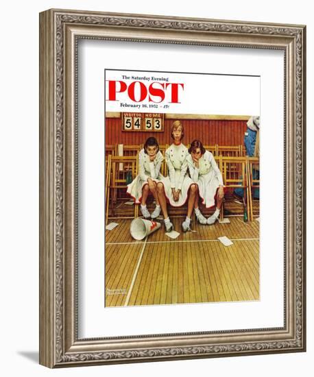 "Losing the Game" Saturday Evening Post Cover, February 16,1952-Norman Rockwell-Framed Giclee Print