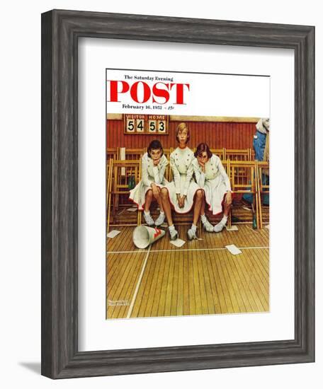 "Losing the Game" Saturday Evening Post Cover, February 16,1952-Norman Rockwell-Framed Giclee Print