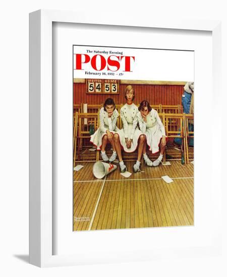 "Losing the Game" Saturday Evening Post Cover, February 16,1952-Norman Rockwell-Framed Giclee Print