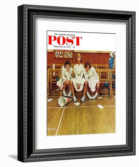 "Losing the Game" Saturday Evening Post Cover, February 16,1952-Norman Rockwell-Framed Giclee Print