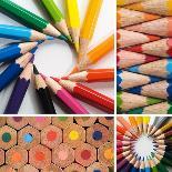 Color Pencils, Collage-Loskutnikov Maxim-Mounted Art Print