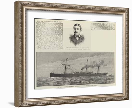 Loss of an Emigrant Steam-Ship-null-Framed Giclee Print