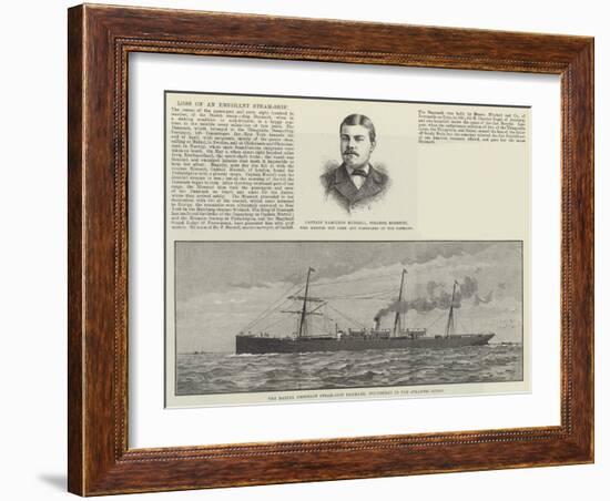 Loss of an Emigrant Steam-Ship-null-Framed Giclee Print