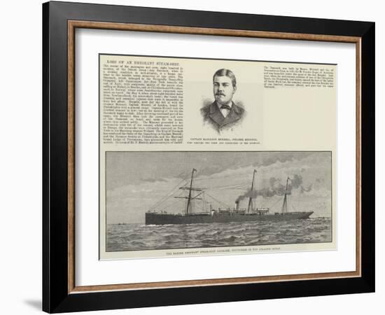 Loss of an Emigrant Steam-Ship-null-Framed Giclee Print