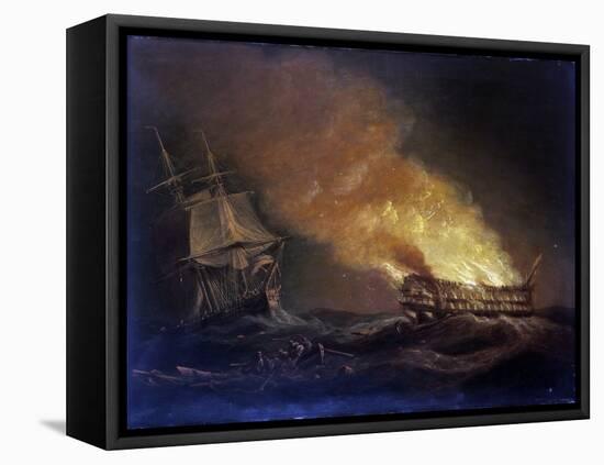 Loss of an Indiaman Ship, the 'Kent', on March 1, 1825, End of the Fire, in the Bay of Biscay-Thomas Luny-Framed Premier Image Canvas