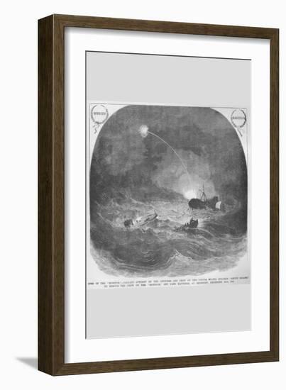 Loss of the Monitor Gallant Off Cape Hatteras-Frank Leslie-Framed Art Print