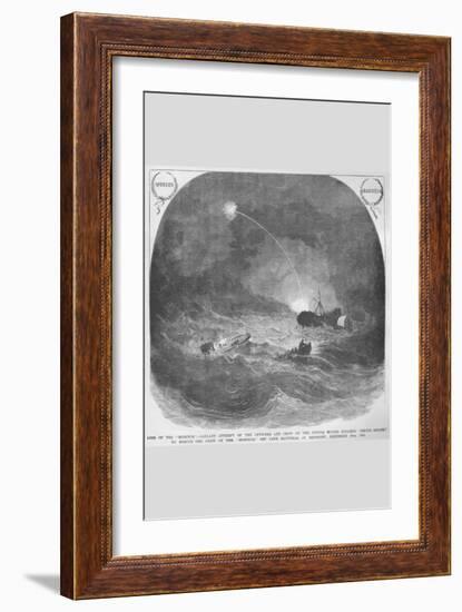 Loss of the Monitor Gallant Off Cape Hatteras-Frank Leslie-Framed Art Print