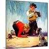 "Lost All His Marbles,"March 1, 1937-Henry Hintermeister-Mounted Giclee Print