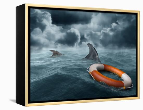 Lost At Sea-paul fleet-Framed Premier Image Canvas