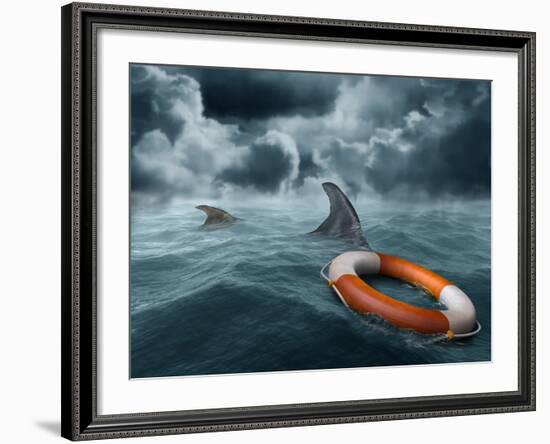 Lost At Sea-paul fleet-Framed Premium Photographic Print