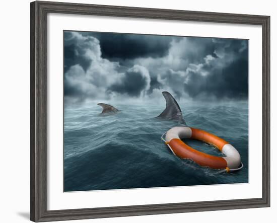 Lost At Sea-paul fleet-Framed Premium Photographic Print