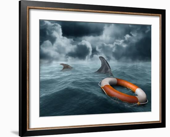 Lost At Sea-paul fleet-Framed Premium Photographic Print