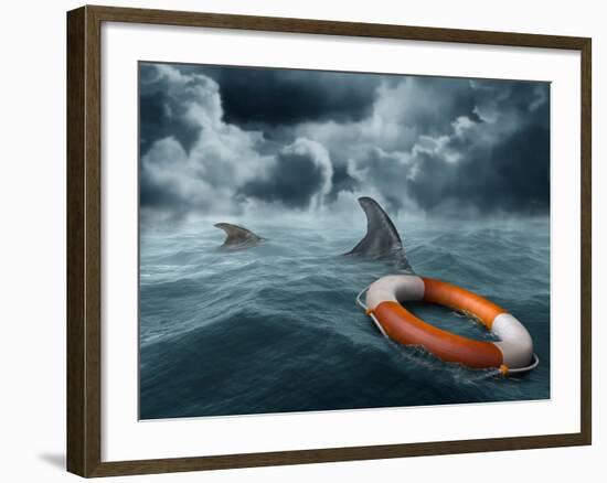 Lost At Sea-paul fleet-Framed Premium Photographic Print