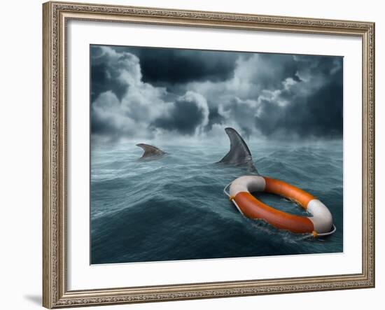 Lost At Sea-paul fleet-Framed Photographic Print