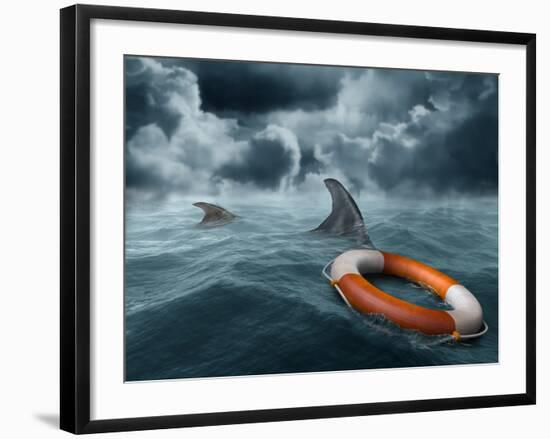 Lost At Sea-paul fleet-Framed Photographic Print