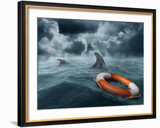 Lost At Sea-paul fleet-Framed Photographic Print