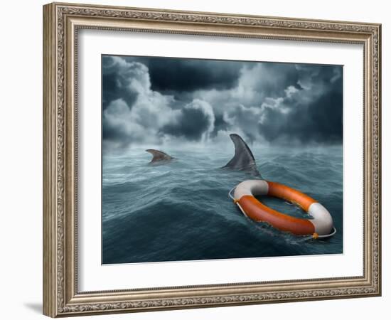 Lost At Sea-paul fleet-Framed Photographic Print