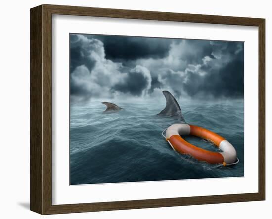 Lost At Sea-paul fleet-Framed Photographic Print