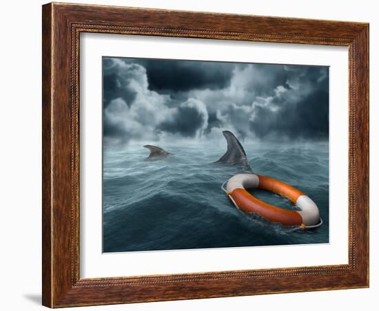 Lost At Sea-paul fleet-Framed Photographic Print