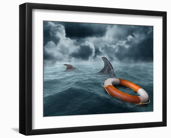 Lost At Sea-paul fleet-Framed Photographic Print