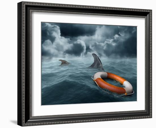 Lost At Sea-paul fleet-Framed Photographic Print