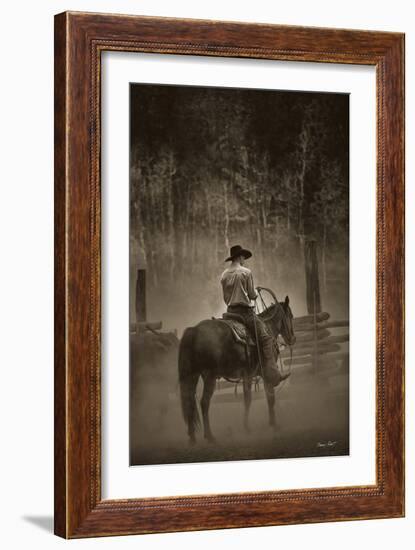 Lost Canyon Cowboy-Barry Hart-Framed Art Print