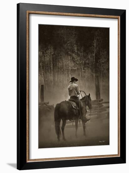 Lost Canyon Cowboy-Barry Hart-Framed Art Print