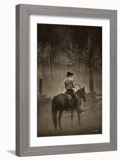 Lost Canyon Cowboy-Barry Hart-Framed Art Print