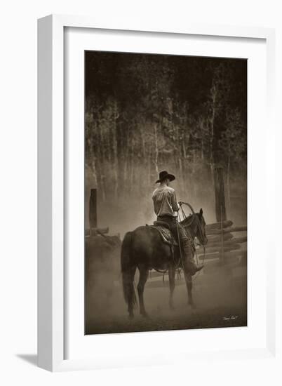 Lost Canyon Cowboy-Barry Hart-Framed Art Print