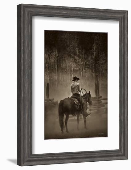 Lost Canyon Cowboy-Barry Hart-Framed Art Print