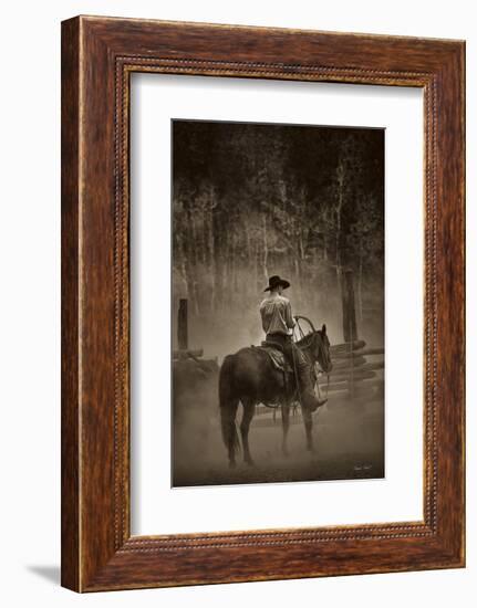 Lost Canyon Cowboy-Barry Hart-Framed Art Print