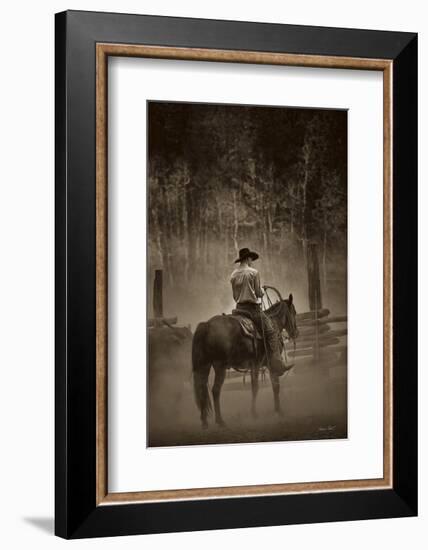 Lost Canyon Cowboy-Barry Hart-Framed Art Print