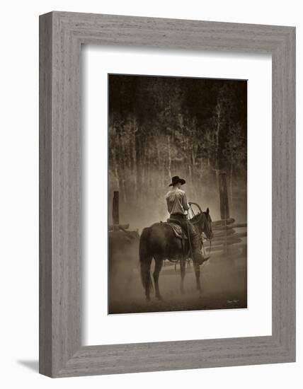 Lost Canyon Cowboy-Barry Hart-Framed Art Print