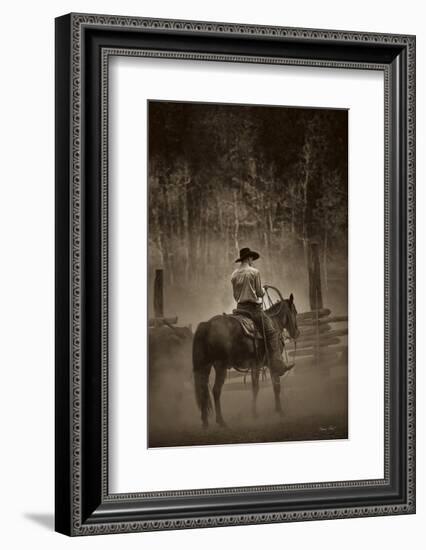 Lost Canyon Cowboy-Barry Hart-Framed Art Print