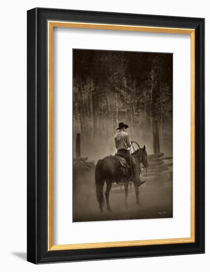 Lost Canyon Cowboy-Barry Hart-Framed Art Print