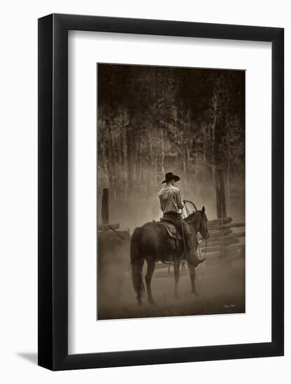 Lost Canyon Cowboy-Barry Hart-Framed Art Print