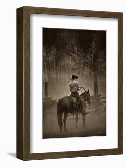 Lost Canyon Cowboy-Barry Hart-Framed Art Print