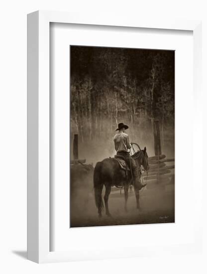 Lost Canyon Cowboy-Barry Hart-Framed Art Print