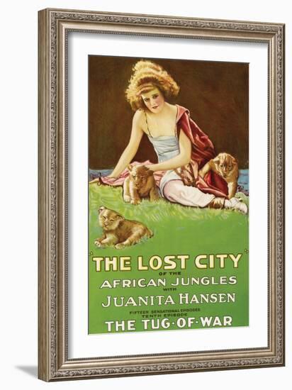 Lost City of the African Jungles - Tug of War-null-Framed Art Print