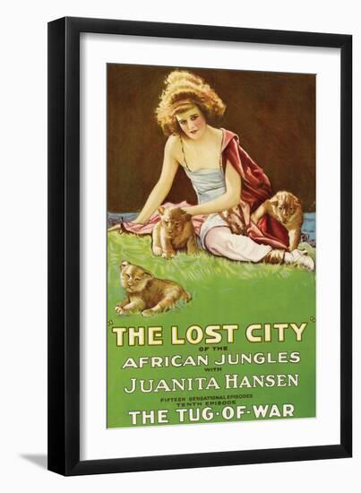 Lost City of the African Jungles - Tug of War-null-Framed Art Print