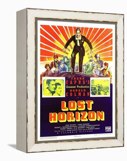 Lost Horizon, Top Center: Ronald Colman, 1937-null-Framed Stretched Canvas