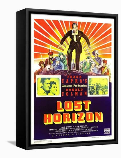 Lost Horizon, Top Center: Ronald Colman, 1937-null-Framed Stretched Canvas