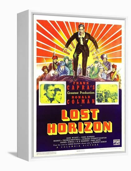 Lost Horizon, Top Center: Ronald Colman, 1937-null-Framed Stretched Canvas