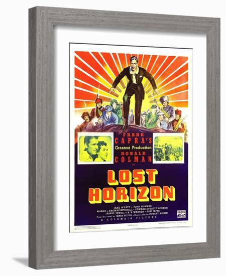 Lost Horizon, Top Center: Ronald Colman, 1937-null-Framed Photo