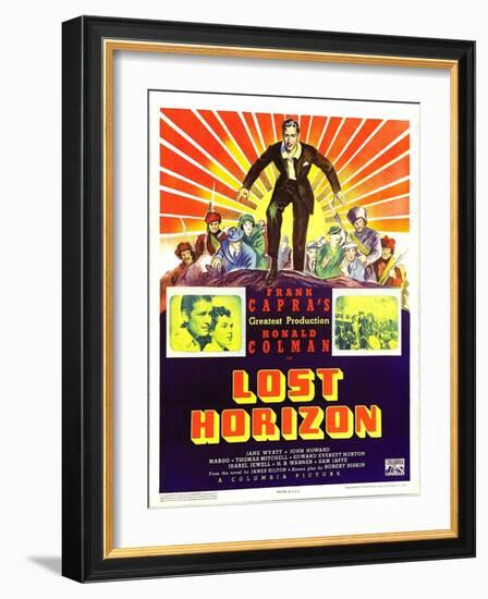 Lost Horizon, Top Center: Ronald Colman, 1937-null-Framed Photo