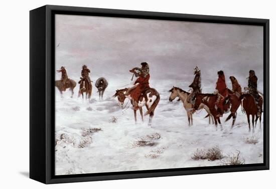 Lost in a Snow Storm - We Are Friends, 1888-Charles Marion Russell-Framed Premier Image Canvas