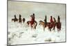 Lost in a Snowstorm-We are Friends-Charles Marion Russell-Mounted Art Print