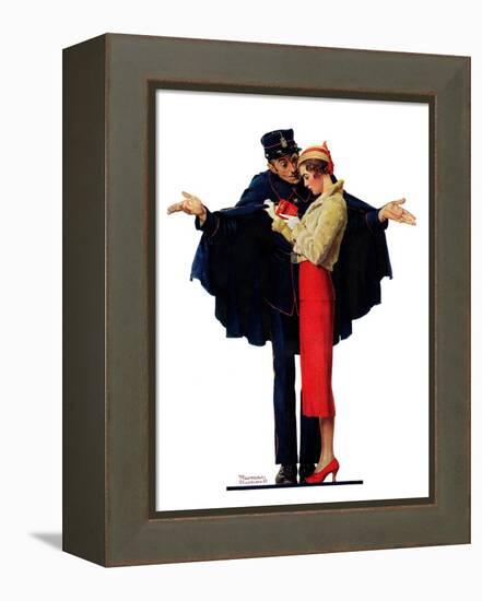 "Lost in Paris" or "Boulevard Haussmann", January 30,1932-Norman Rockwell-Framed Premier Image Canvas