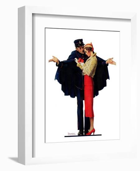 "Lost in Paris" or "Boulevard Haussmann", January 30,1932-Norman Rockwell-Framed Giclee Print